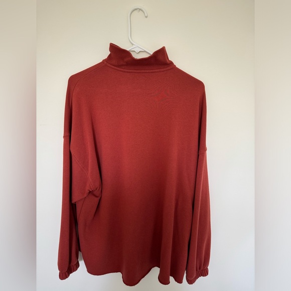 Aerie Oversized Quarter Zip Pullover / Rust Color / Size M / In Great Condition! - Picture 2 of 2